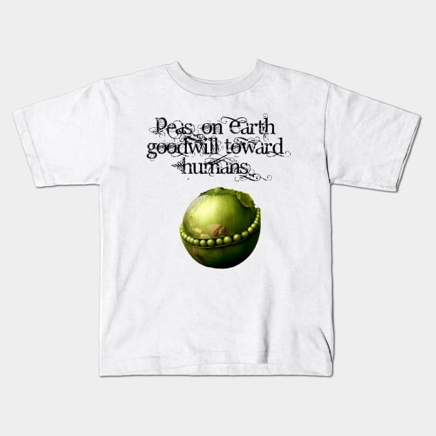 Peace on Earth No. 4: Goodwill Toward Humans Kids T-Shirt by Puff Sumo